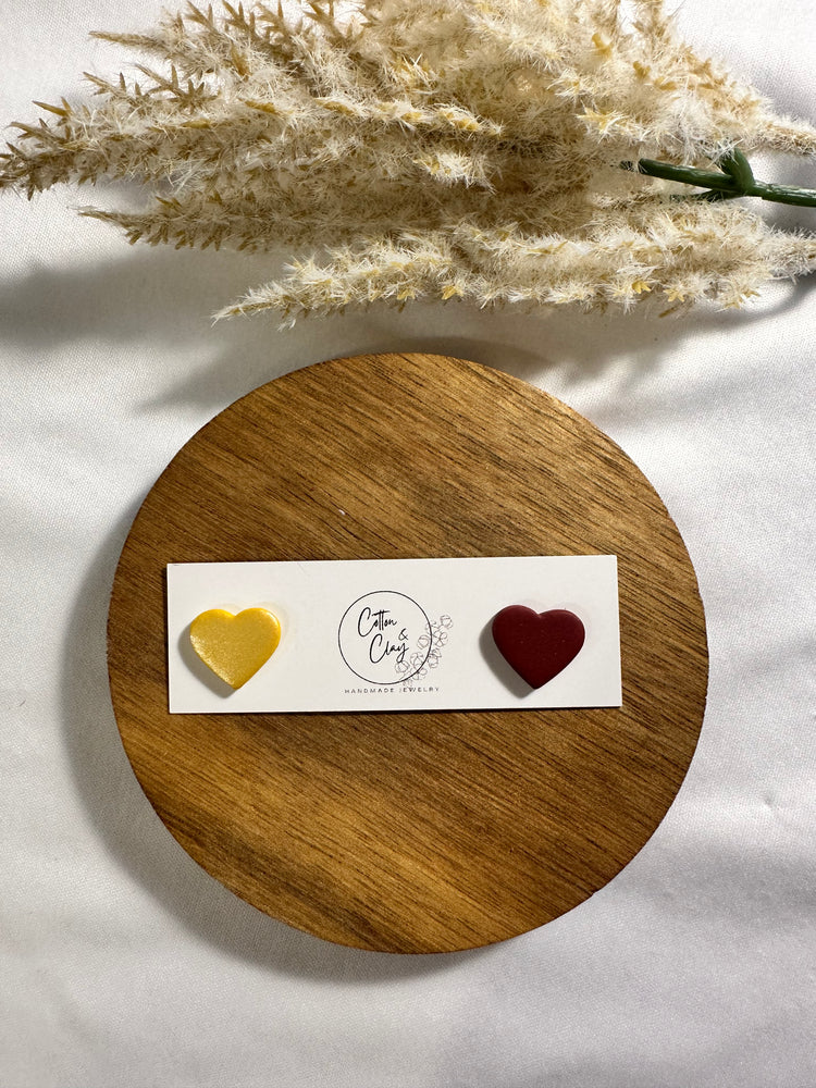 Game day heart studs