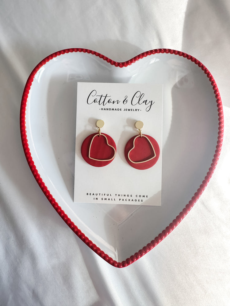 Red circle with heart