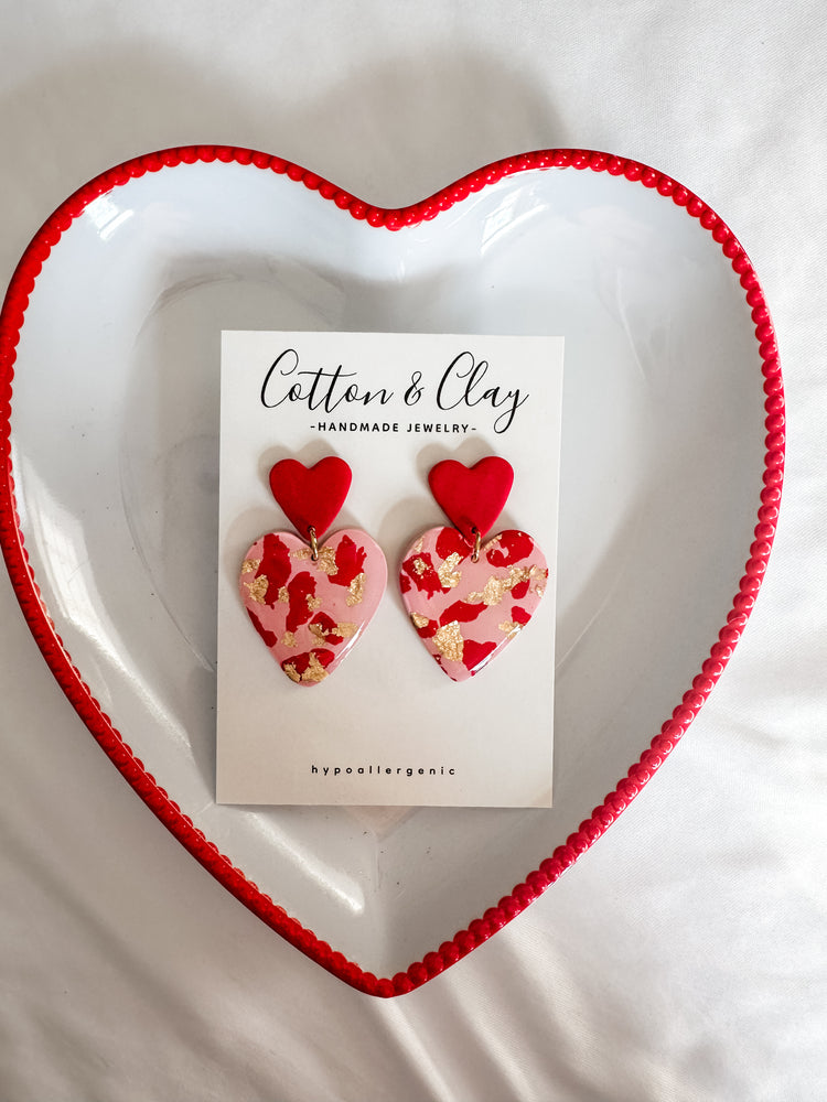 Large multicolor heart with heart topper
