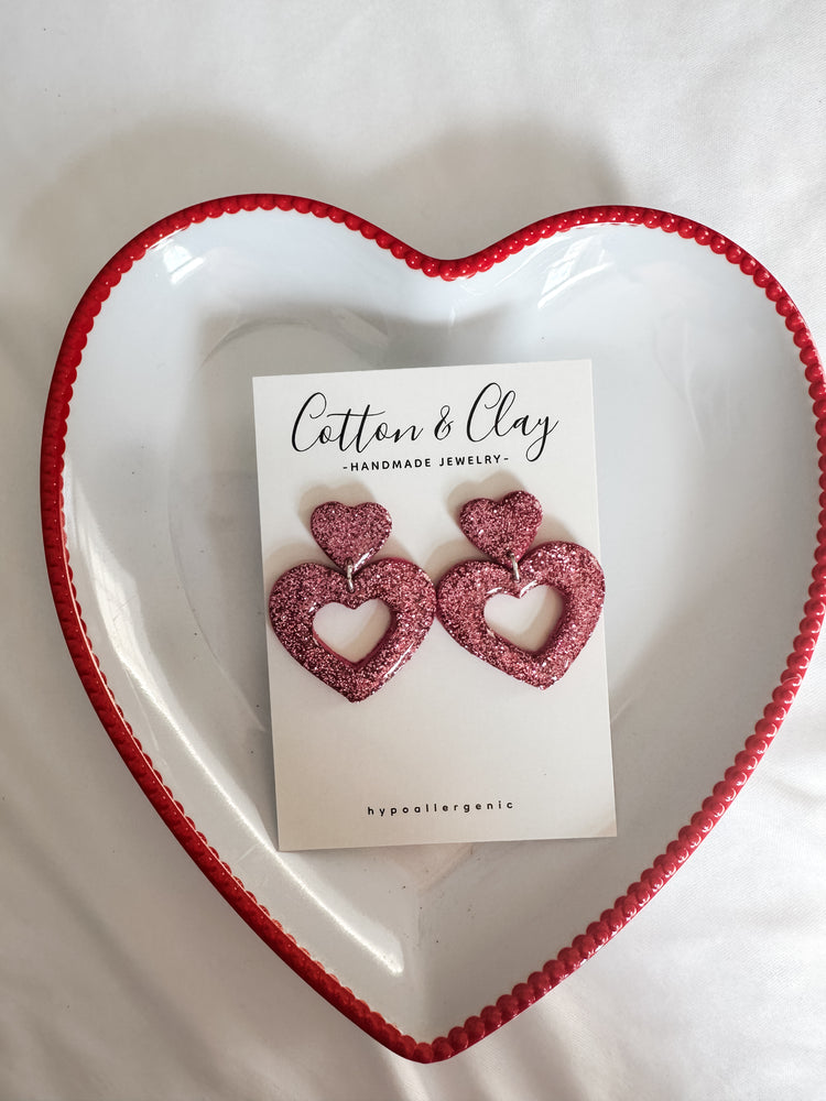 Pink sparkle heart