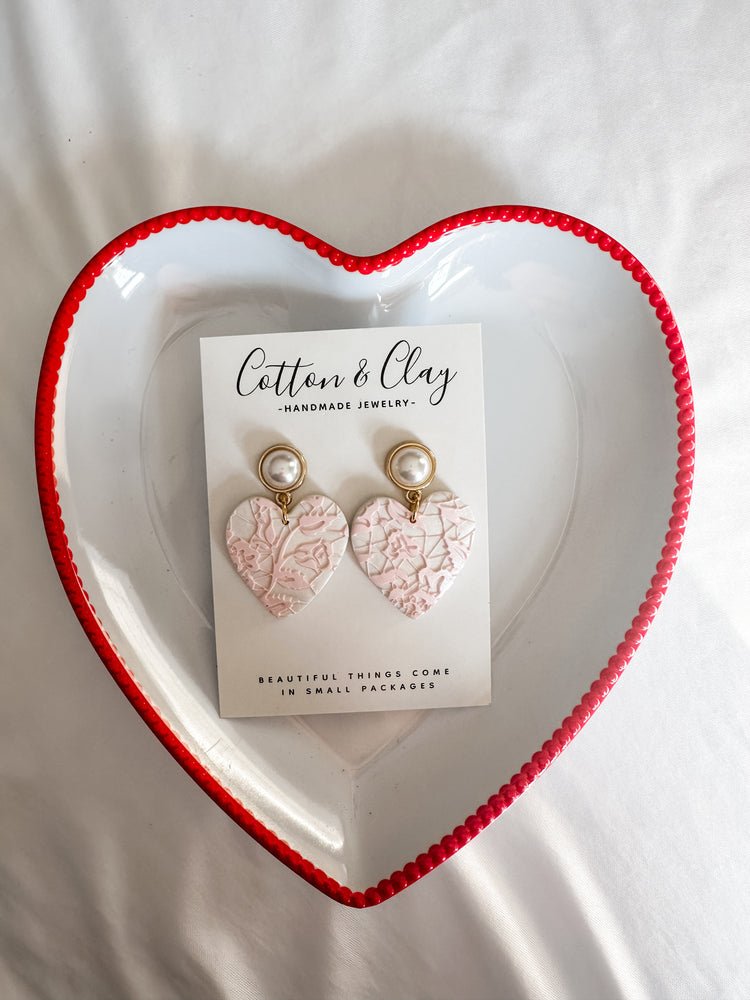 Lace pink heart