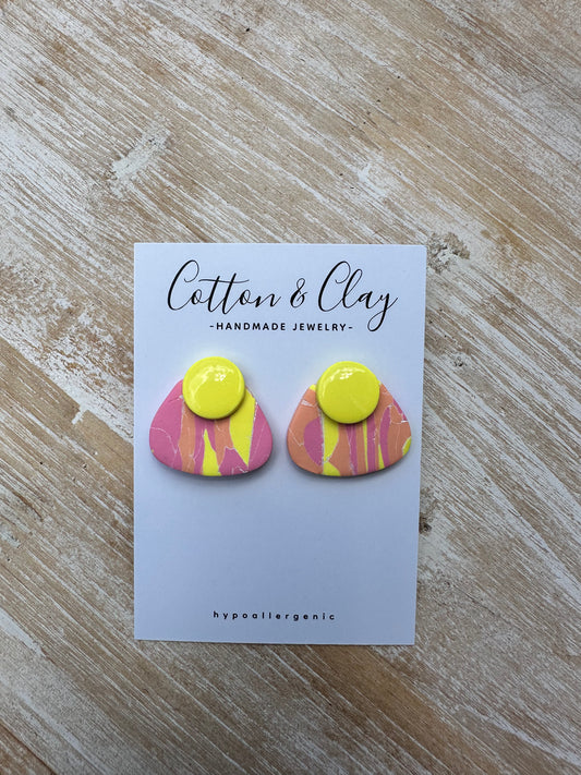Yellow with multi color stud