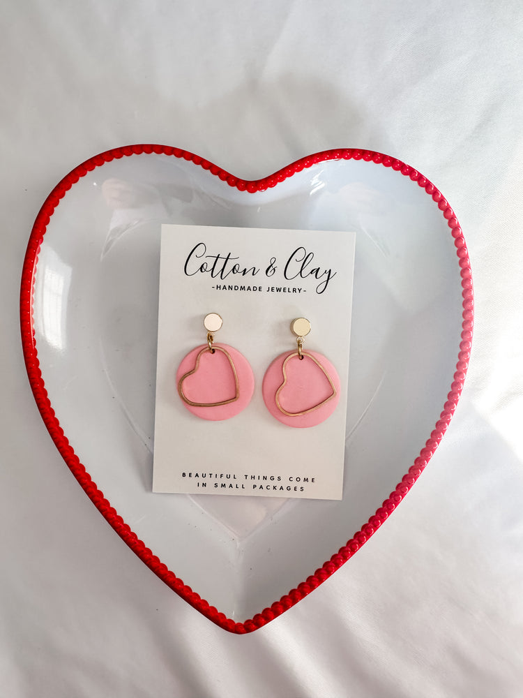 Pink circle with heart